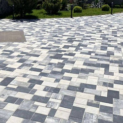 Тротуарная плитка Новый город  белая+ колормикс+ черная 